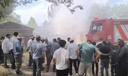 Yüksekova'da ot yangını