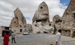 Nevşehir'de peribacasının bir bölümü çöktü
