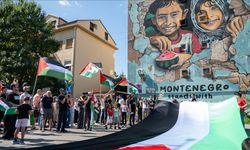 Karadağ'da İsrail'in Gazze'deki soykırımı protesto edildi