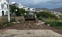 Bodrum'da sağanak yağış etkili oldu