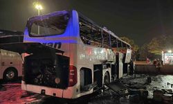 AŞTİ’de otobüs yangını paniğe neden oldu