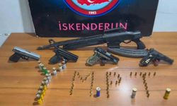 İskenderun’da asayiş uygulaması; 5 adet ruhsatsız silah ele geçirildi