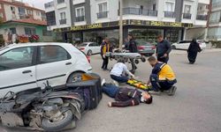 Motosiklet ile otomobil çarpıştı: 1 yaralı