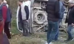 Bursa’da yolcu minibüsü devrildi 8 kişi hafif yaralandı