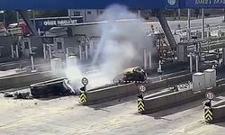 Kuzey Marmara Otoyol gişesinde feci kaza kamerada
