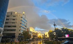 Elazığ'da gökkuşağı görsel şölen sundu