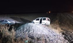 Şırnak'ta iki araç yoldan çıkarak tarlaya uçtu