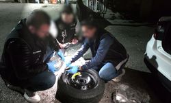 Stepneye zulalanmış uyuşturucu ele geçirdi