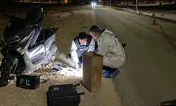 Karaman'da devrilen motosikletin genç sürücüsü ağır yaralandı