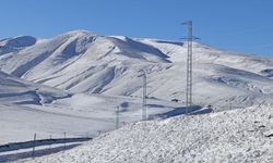 Taşlıçay'da kar yağışıyla Gündoğdu köyü beyaza büründü