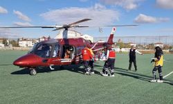 Konya'da hava ambulansı kalp krizi geçiren hasta için havalandı