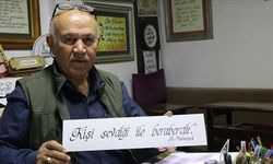 Öğrencilerine örnek olması için merak sardığı kaligrafide kültürel miras taşıyıcısı oldu