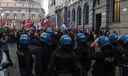 Milano ile Tel Aviv arasındaki kardeş şehir protokolünün iptali için gösteri düzenlendi