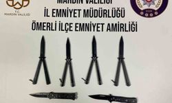 Mardin’de seyyar satıcıda kelebek ve sustalı bıçak yakalandı