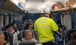 Otobüslerde emniyet kemeri denetimi gerçekleştirildi