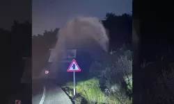 Bodrum'da içme suyu isale hattı patladı