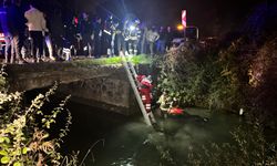 Bartın'da dere yatağına devrilen motosikletin sürücüsünü itfaiye kurtardı