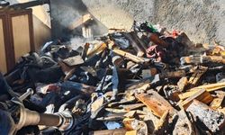 Van'da çatı yangını