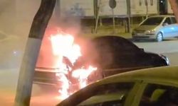 Malatya'da seyir halindeki otomobilde yangın