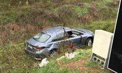 Beşiktaş'ta takla atan araç şarampole uçtu: Sürücü yaralandı