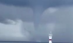 Bozcada açıklarında denizde hortum oluştu