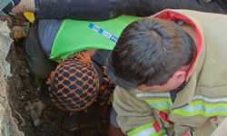 Şantiye alanında yaşanan göçükte mahsur kalan işçi kurtarıldı