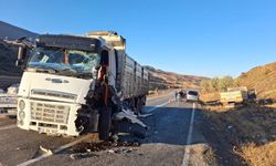 Siirt'te iki kamyon kafa kafaya çarpıştı: 1 yaralı