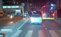 Arnavutköy’de araç üstünde tehlikeli yolculuk