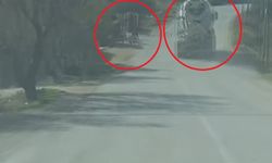 Tek şeritli yoldaki hızıyla mikser sürücüsü 'Pes' dedirtti