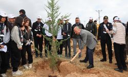 Fidanlar şehitler için toprakla buluştu