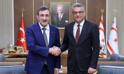 KKTC Cumhurbaşkanı Erhürman, Cumhurbaşkanı Yardımcısı Yılmaz'ı kabul etti