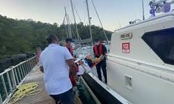Muğla açıklarında gemide yaralanan kişiye tıbbi tahliye yapıldı