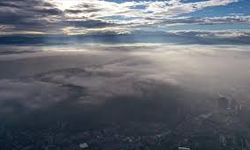 Sis altında kalan Kastamonu havadan görüntülendi