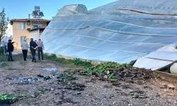 Antalya'nın Manavgat ilçesinde hortum 4 serada hasara yol açtı