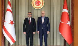 TBMM Başkanı Kurtulmuş KKTC Cumhurbaşkanı Erhürman ile Görüştü