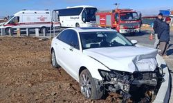 Konya'da korkutan çarpışma: İki otomobil hurdaya döndü