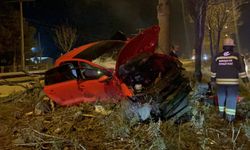 Eskişehir’de ağaca çarpan otomobilin sürücüsü yaralandı