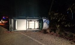 Kontrolden çıkan pikap PTS direğine çarptı