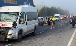 Edirne’de 10 araçlı zincirleme kaza: 5 yaralı
