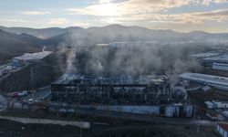 Alev alev yanan kimya fabrikasının son hali havadan görüntülendi