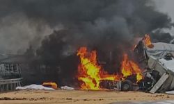 Gaziantep'te 3 tır çarpıştı! Araçlar alev aldı