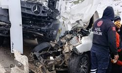Tokat’ta kamyonet ile tır çarpıştı