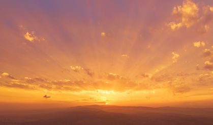 Kırıkkale'de gün batımı görsel şölen oluşturdu
