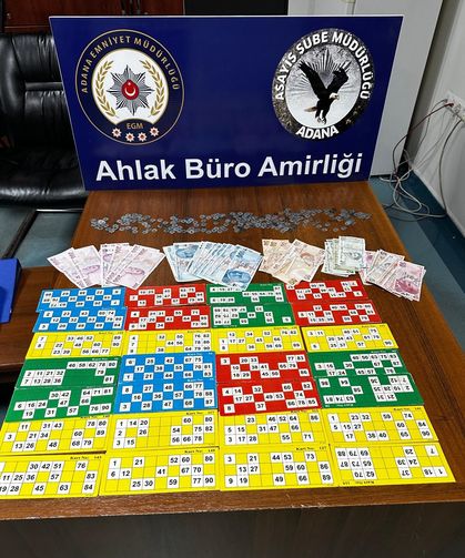 Adana'da kumar oynatılan iş yeri canlı yayından belirlendi