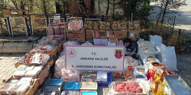 Başkentte bir iş yerinde 1 ton 200 kilogram bozuk et ele geçirildi