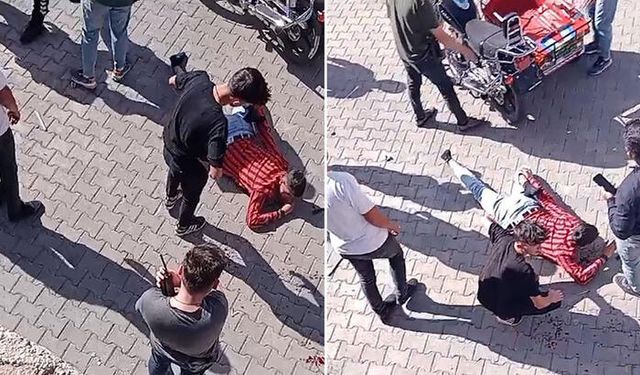 Sepetli motosiklet, 4 metre yükseklikten düştü: 2 yaralı