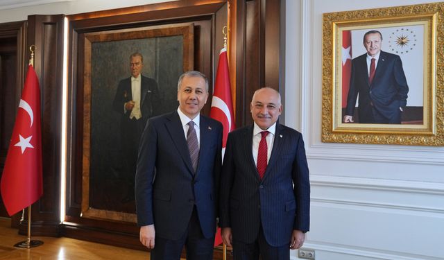 İçişleri Bakanı Yerlikaya, TFF Başkanı Mehmet Büyükekşi ile görüştü