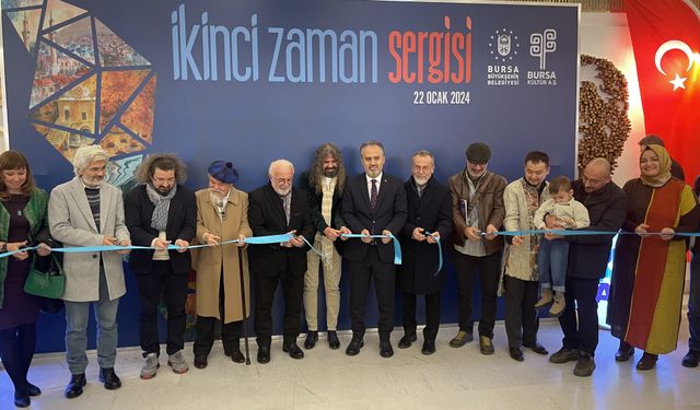 Yerli ve yabancı sanatçıların Bursa'yı anlattığı "İkinci Zaman" sergisi açıldı
