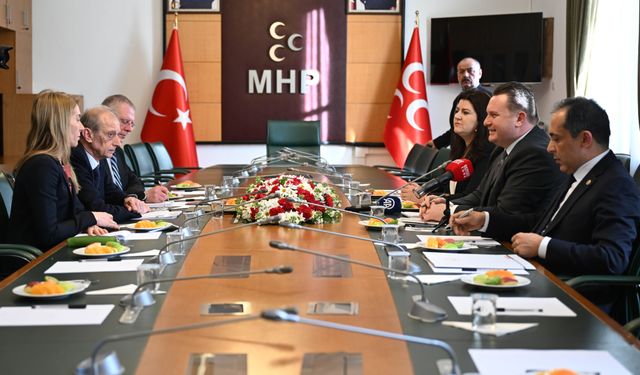 AKPM Siyasi İşler ve Demokrasi Komitesi heyeti, MHP grubunu ziyaret etti