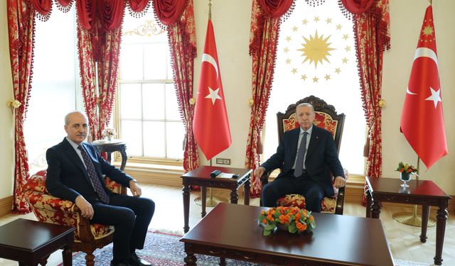 Cumhurbaşkanı Erdoğan, TBMM Başkanı Numan Kurtulmuş'u kabul etti